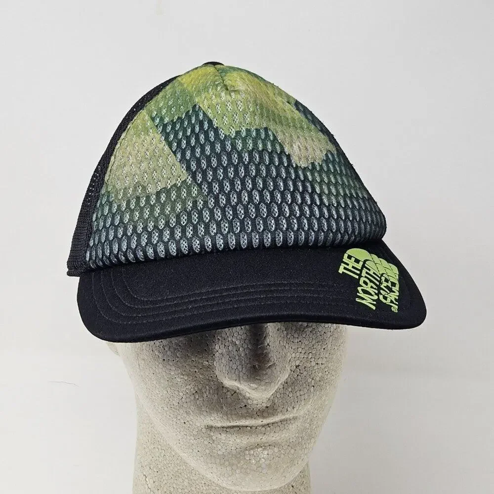 The North Face Soft Bill Brim Green Black Hat Snapback Trucker Hat